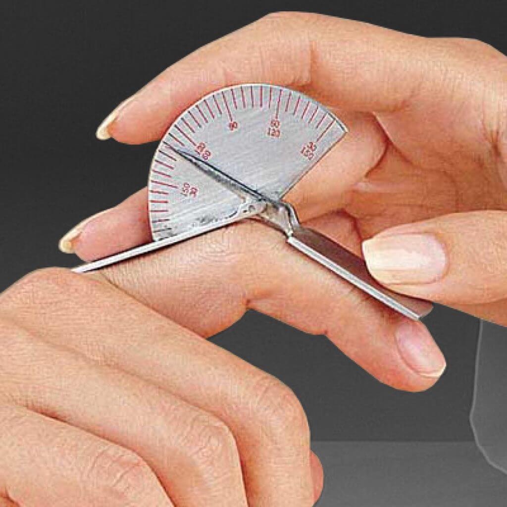 Misurazione goniometrica delle articolazioni della mano